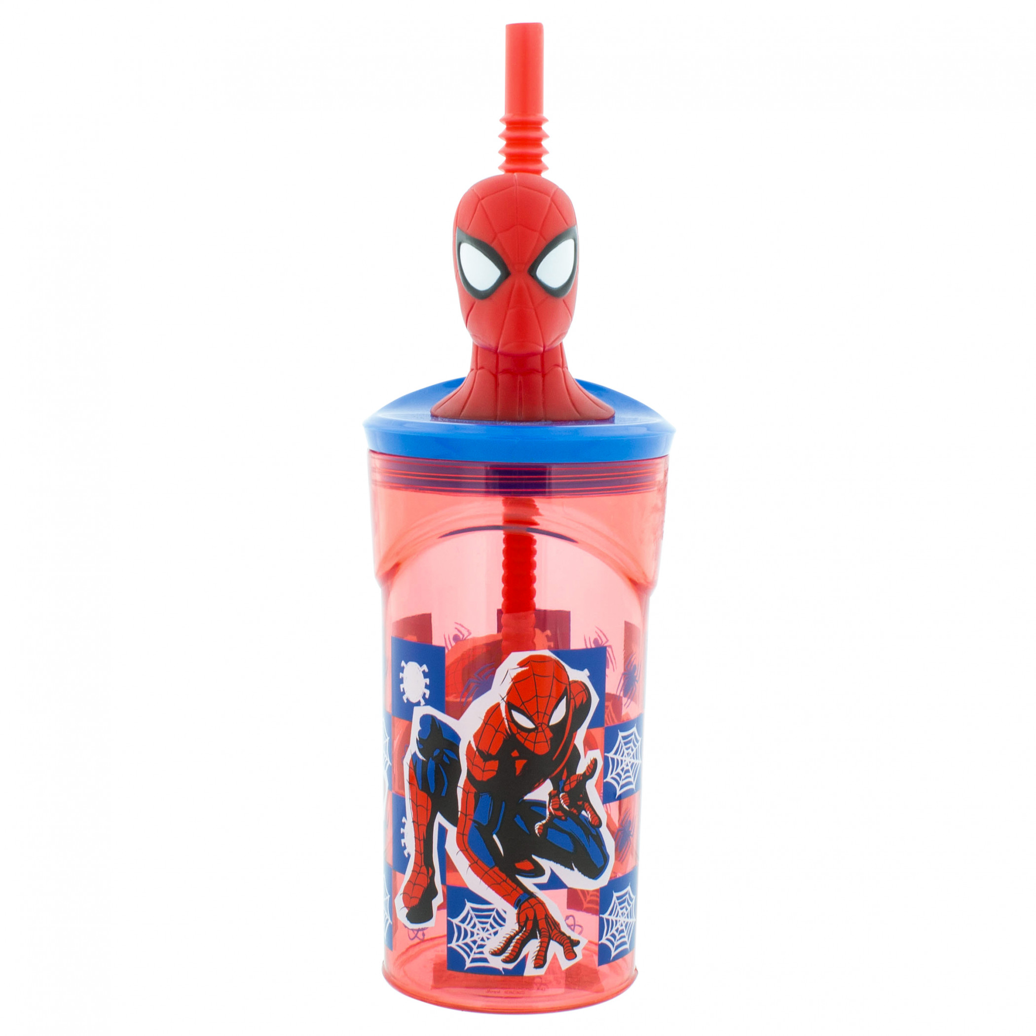 Spider-Man 3D Mask Straw Tumbler